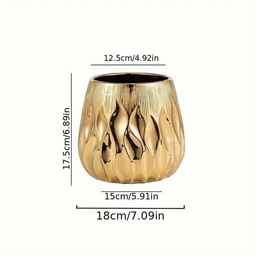 植木鉢 プランター ゴージャス 上品 幾何学 ゴールド おしゃれ インテリア リビング バルコニー