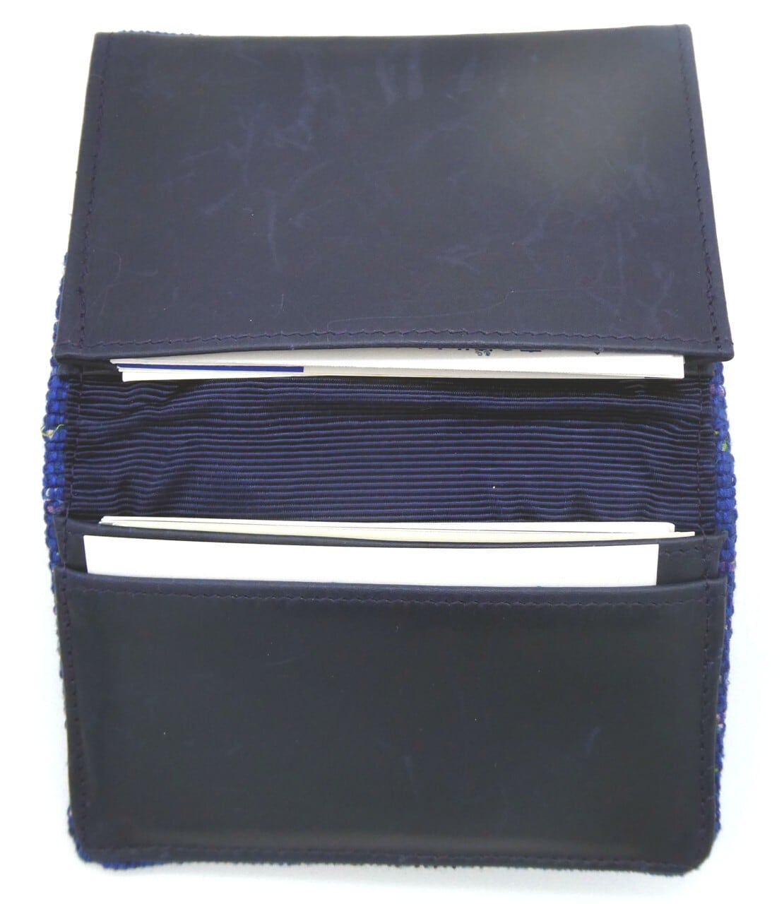 マチ付き名刺入れ（ブルー系） | 南部裂織 official shop