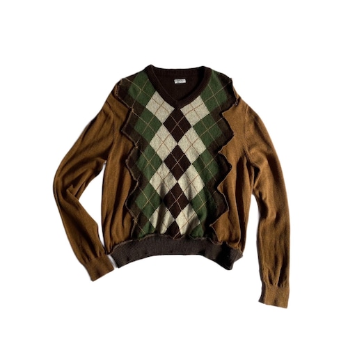 Docking knit sweater brown