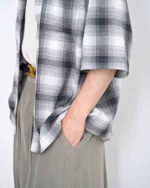 ROTOL "Dry Ombre Open Collar Shirt 〔WHITE〕"
