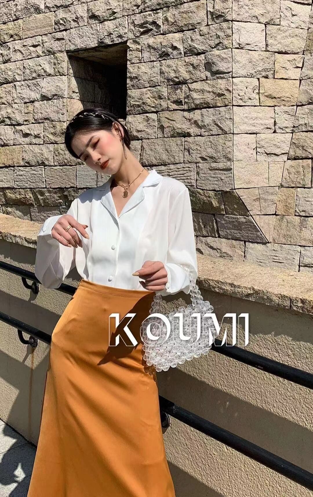 オープンカラーブラウス  AJ42441-603