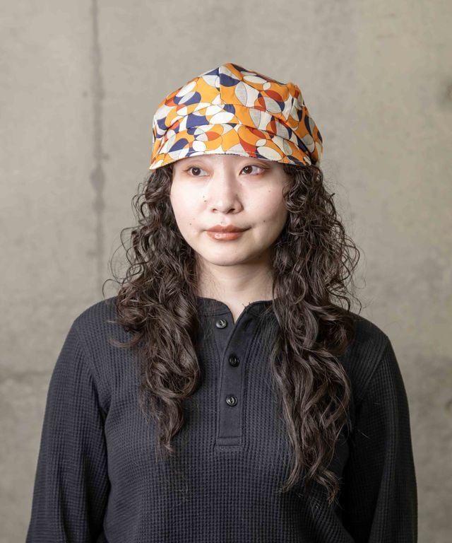 レトロ柄キャスケット