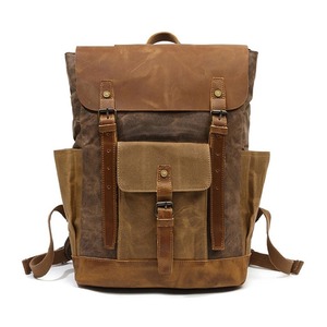 Retro Canvas Leather Backpack / レトロ キャンバス レザー バックパック