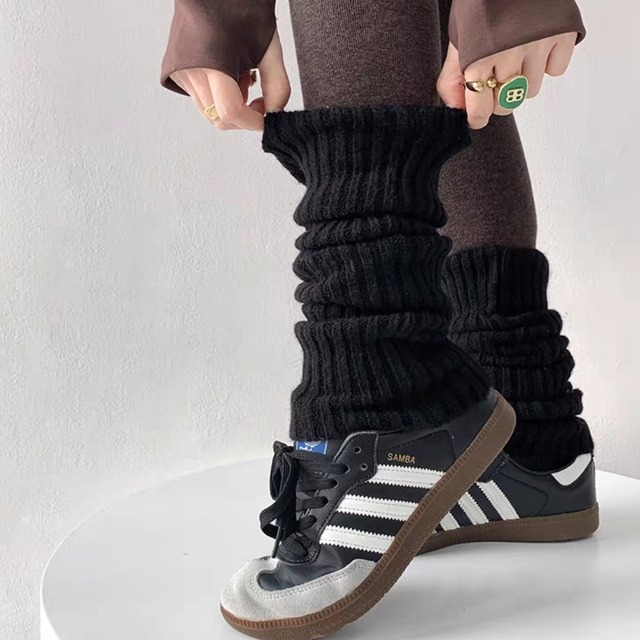 Simple Slim Knit Socks 125519