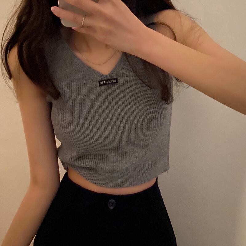 サマースタイルショートノースリーブトップス ニットレディース 半袖 ハーフスリーブ 夏物 試着室54998156625