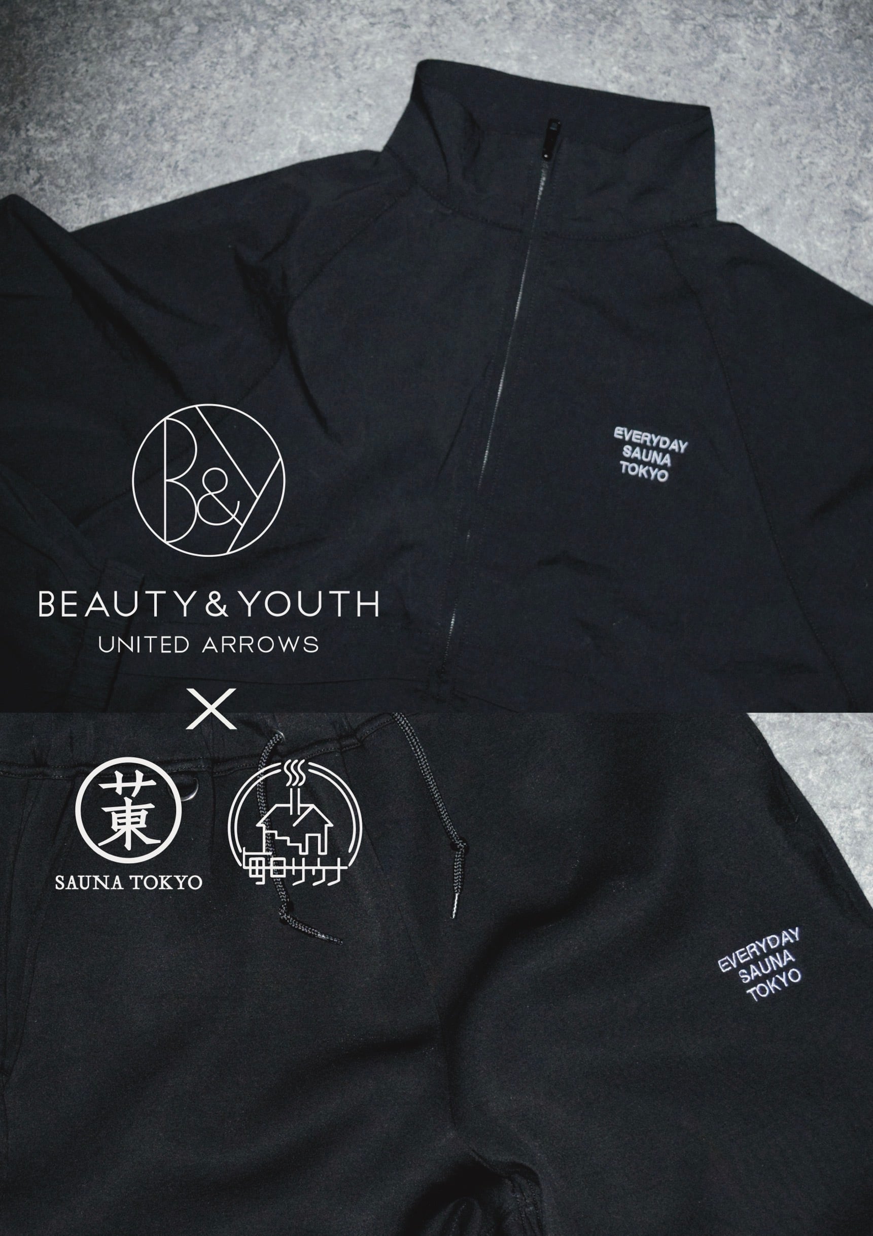 UNITED ARROWS×毎日サウナ×サウナ東京 オーバーサイズスタンドカラー