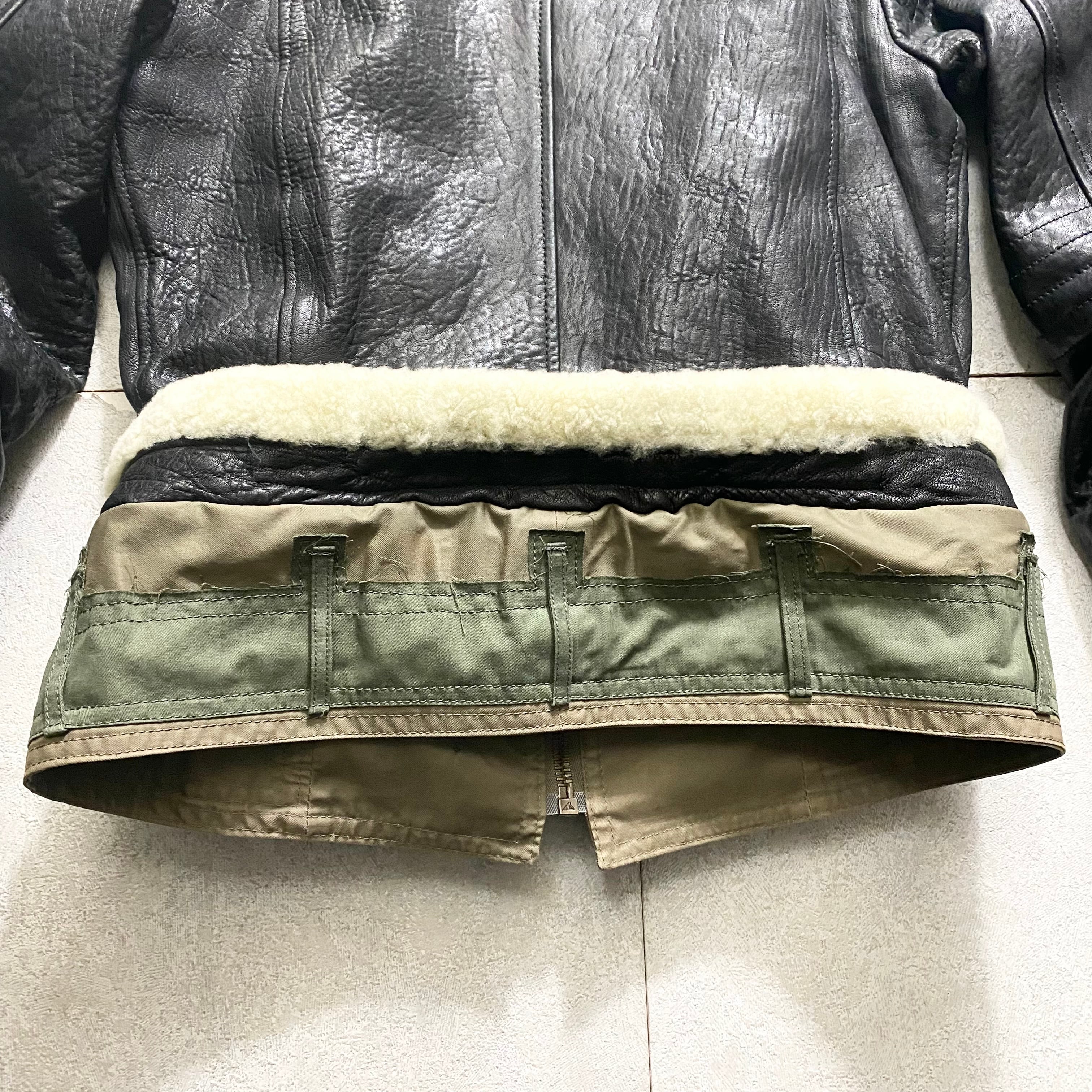 archive 2005AW DOLCE&GABBANA layered mouton riders jacket | NOIR 