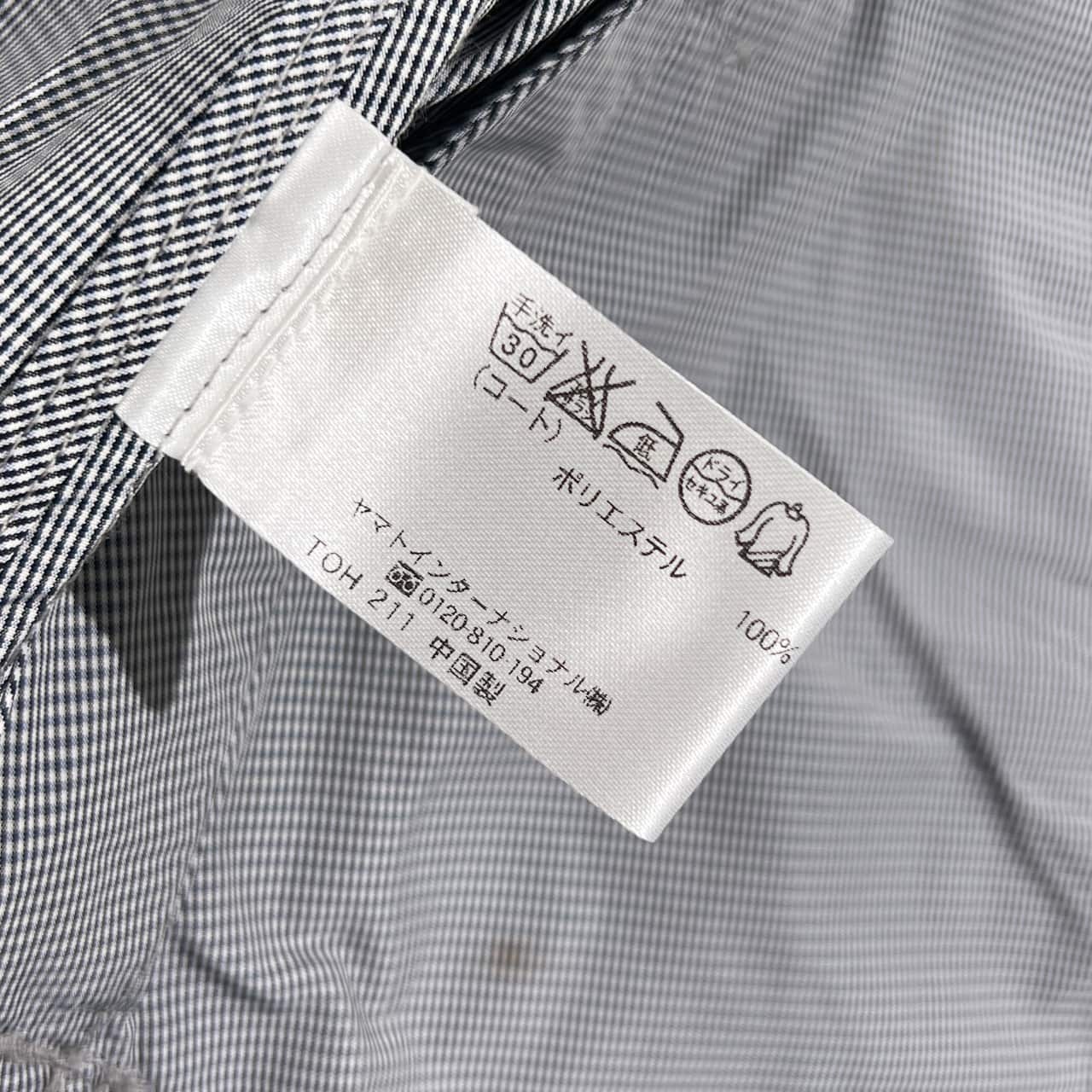 CROCODILE クロコダイル チェック ハーフコート M/ネイビー×ホワイト系 レディース