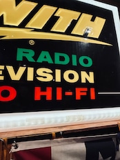 1960s ゼニス ヴィンテージ 電飾看板 ZENITH “RADIO TELEVISION STEREO HI-FI” Lighted Advertising Sign S-27