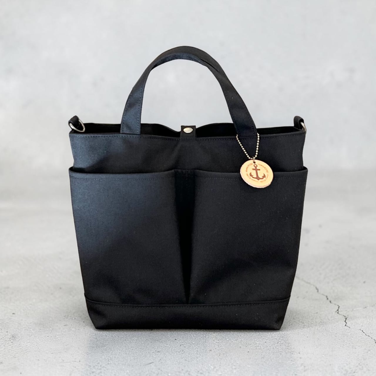 即納商品 MARKT:ブラック(撥水加工ナイロン素材2wayトートバッグ)