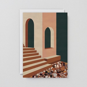 WRAP / TERRACOTTA TERRAZZO ART CARD -Artwork by Charlotte Taylor-