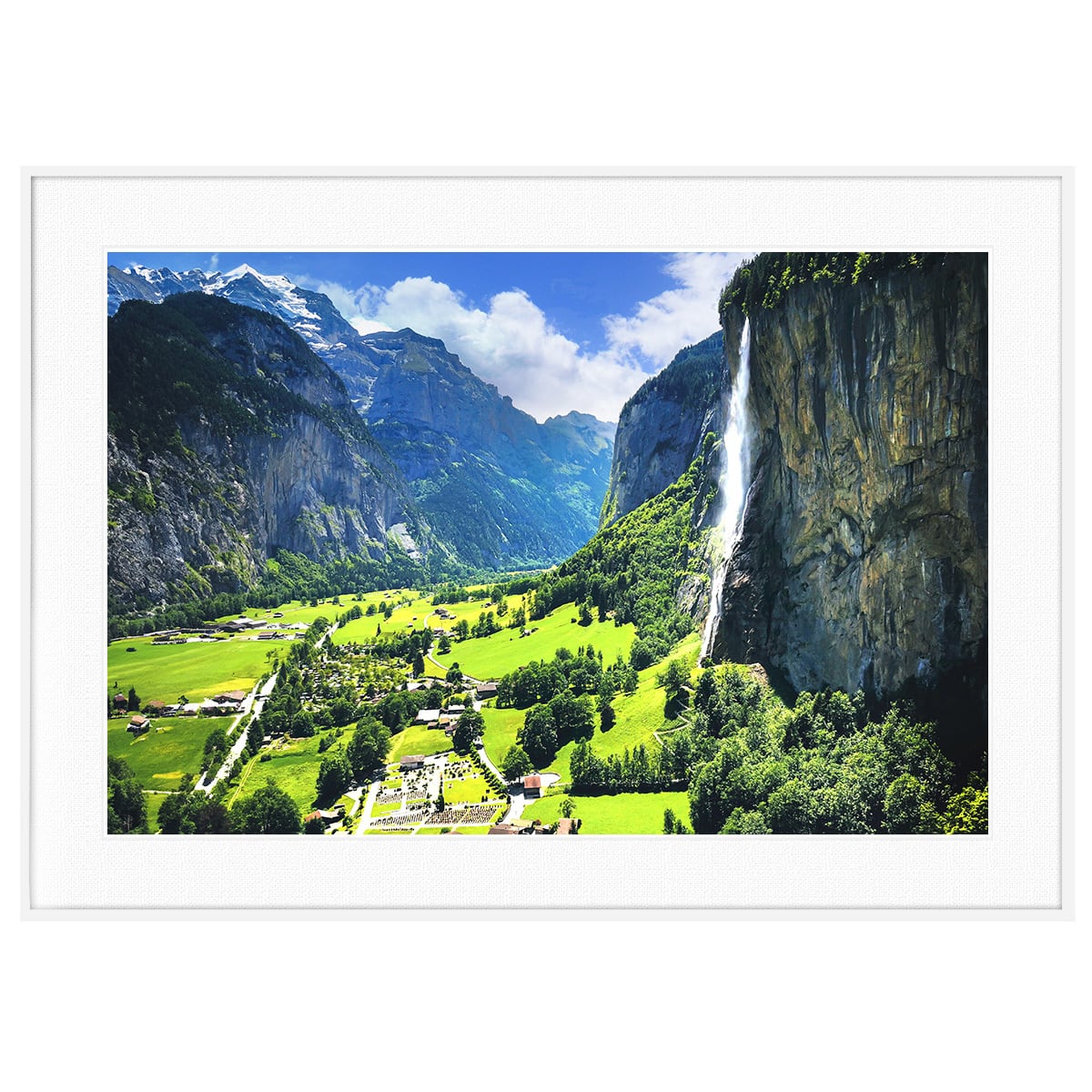 スイス写真 ラウターブルンネン インテリア アートフォトポスター額装 AS2914