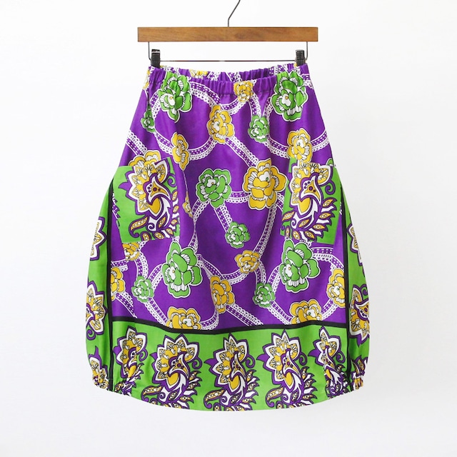 アフリカ布のバルーンスカート（カンガスカート）コクーンスカート 大人かわいい
