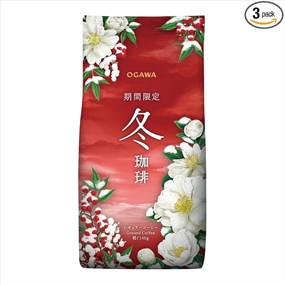 小川珈琲 期間限定 冬珈琲 粉 140g ×3個 | グッドスマイリー BASE店