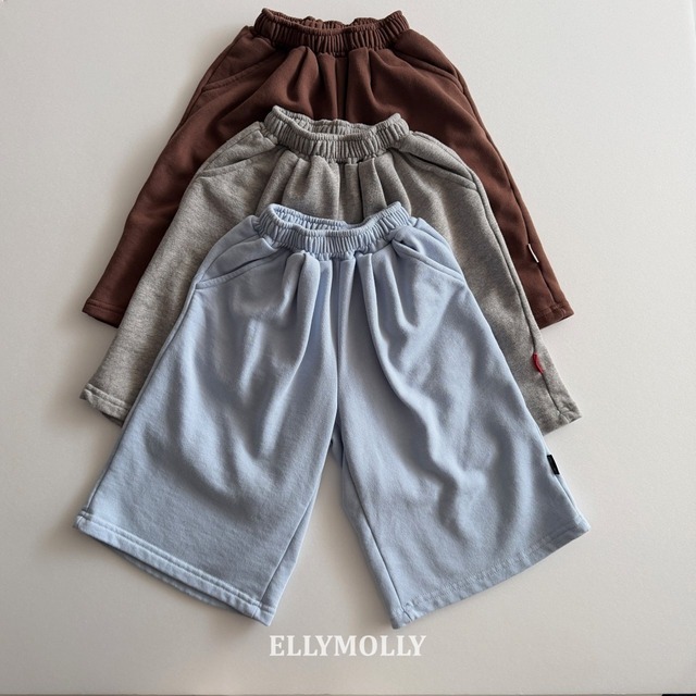 【取寄】elly molly｜french 7-length sweat pants｜フレンチ7分丈スウェットパンツ｜5-19｜kids&jr｜26 spring