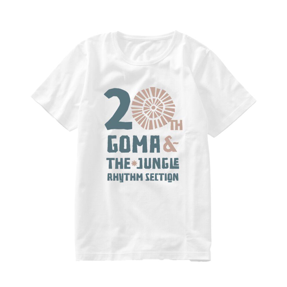 GOMA&The Jungle Rhythm Section 20th T-shirts White×Green | GOMA