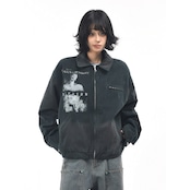 VINTAGE ストリート ウォッシュ加工 キャンバス ジャケット T1994