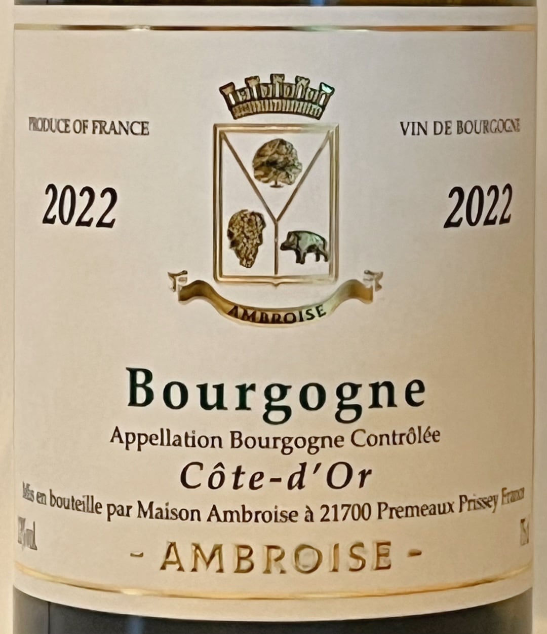 ブルゴーニュ コート・ドール ブラン 2022 ベルトラン・アンブロワーズ
