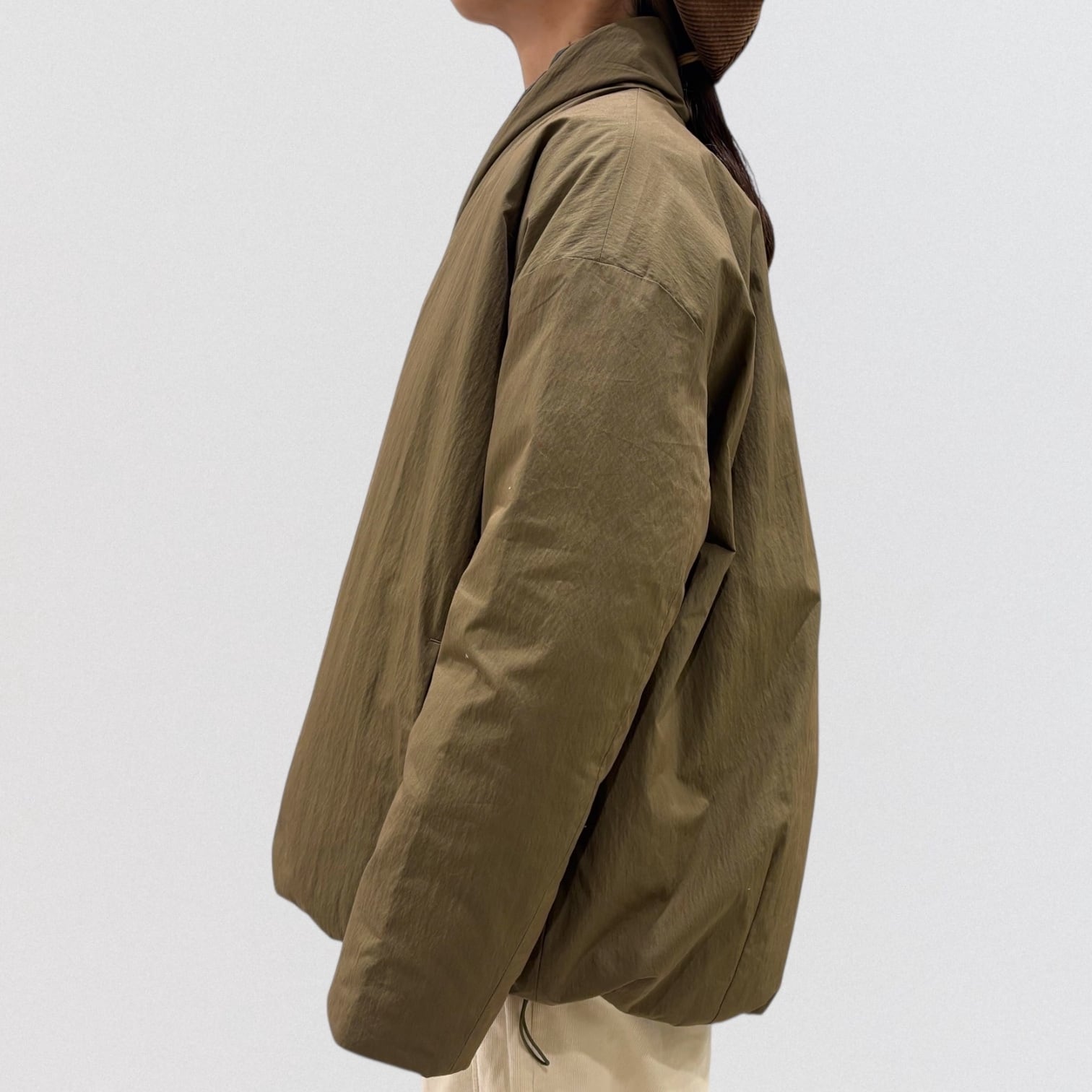 pas de calais cotton nylon cloth reversible down jacket | CoCo Cuore