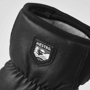 HESTRA / 3-Finger Full Leather Short / Black