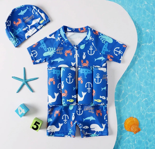 女の子　花柄セパレート水着