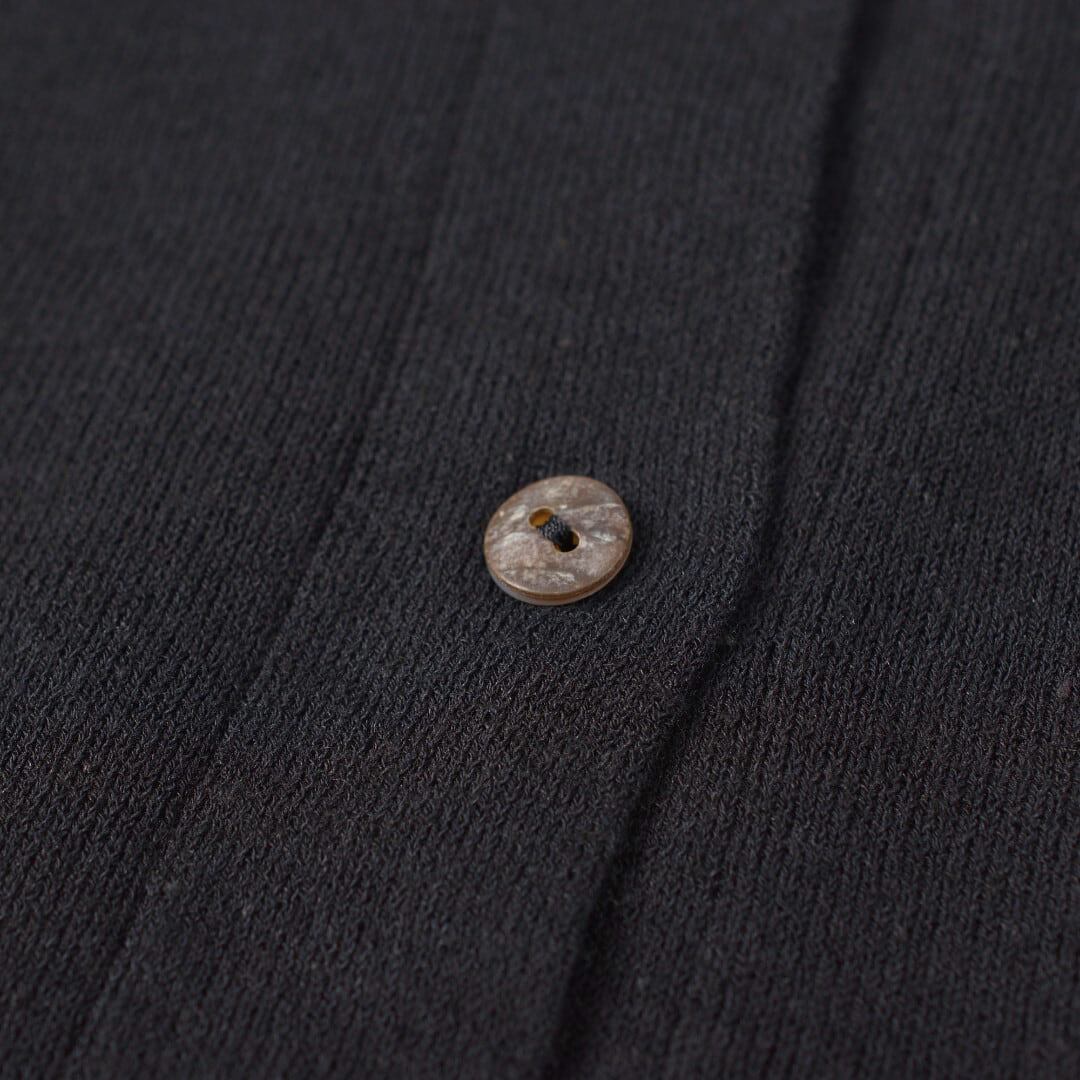 evam eva エヴァムエヴァ コットンラミーカーディガン・ブラック