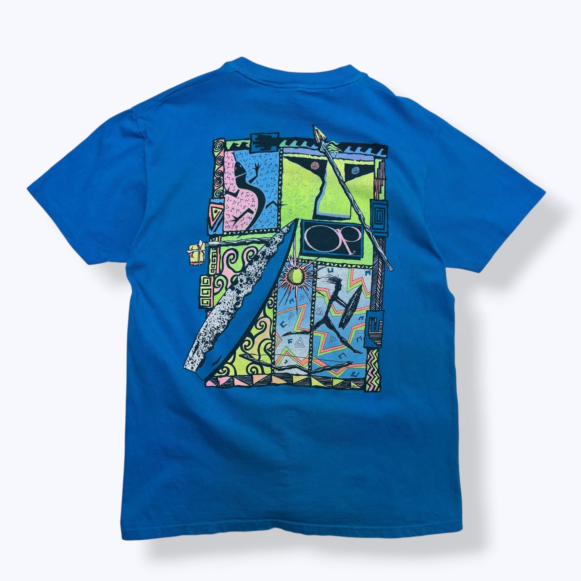 80s Ocean Pacific Old Surf Print T-Shirts Made in USA 【L】 80年代