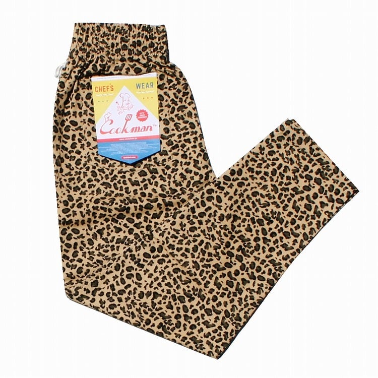 COOKMAN (クックマン) Chef Pants Leopard (シェフパンツ レオパード ) ベージュ 231-11871 231-83854