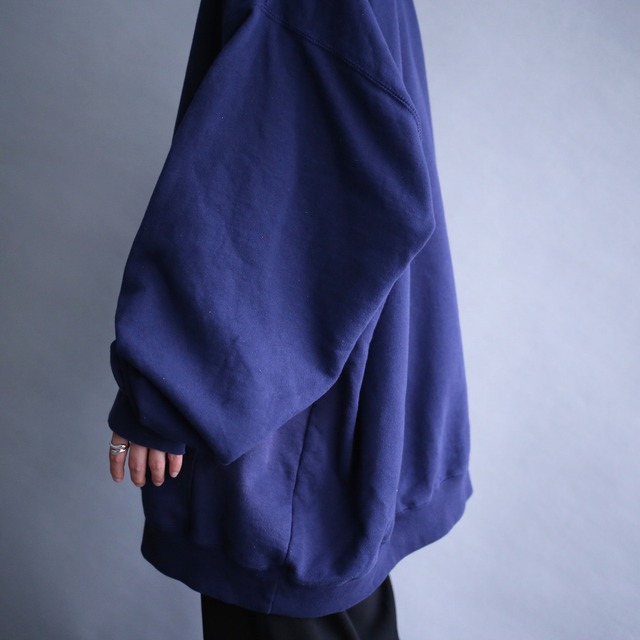 "Carhartt" super over size navy sweat parka