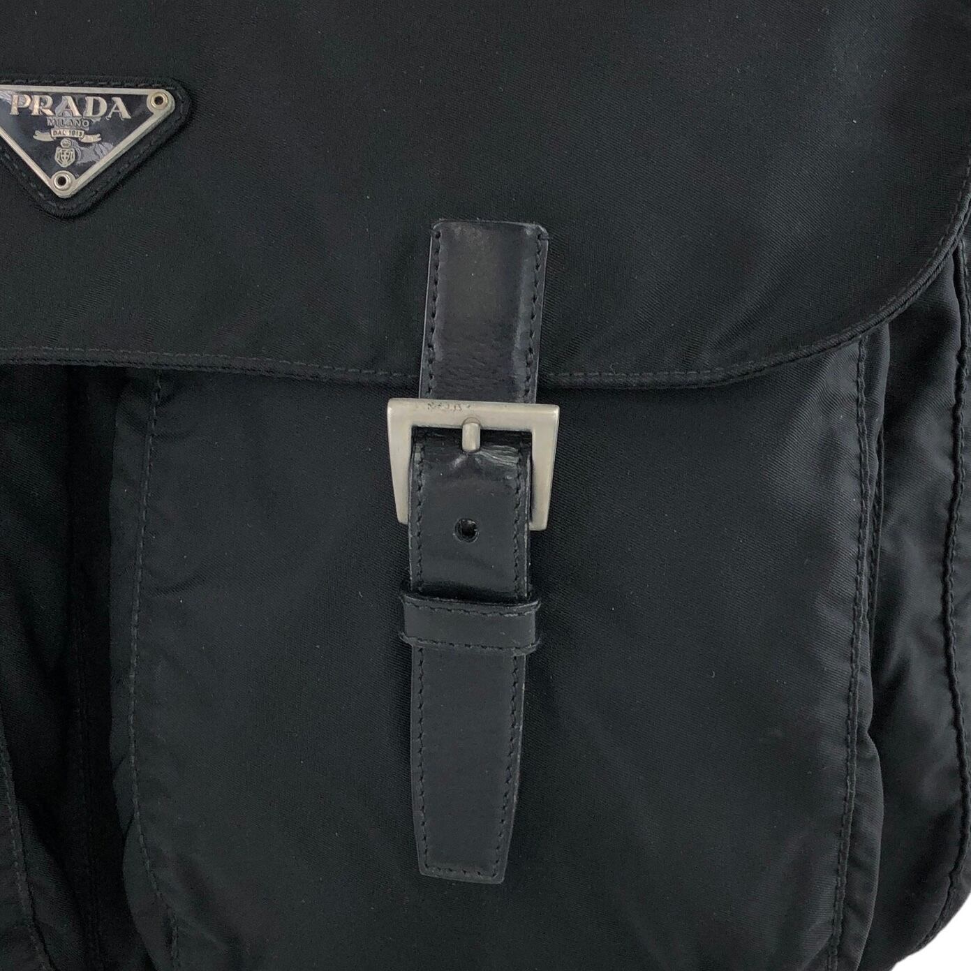 PRADA プラダ ショルダーバッグ ブラック トライアングルロゴ ナイロン