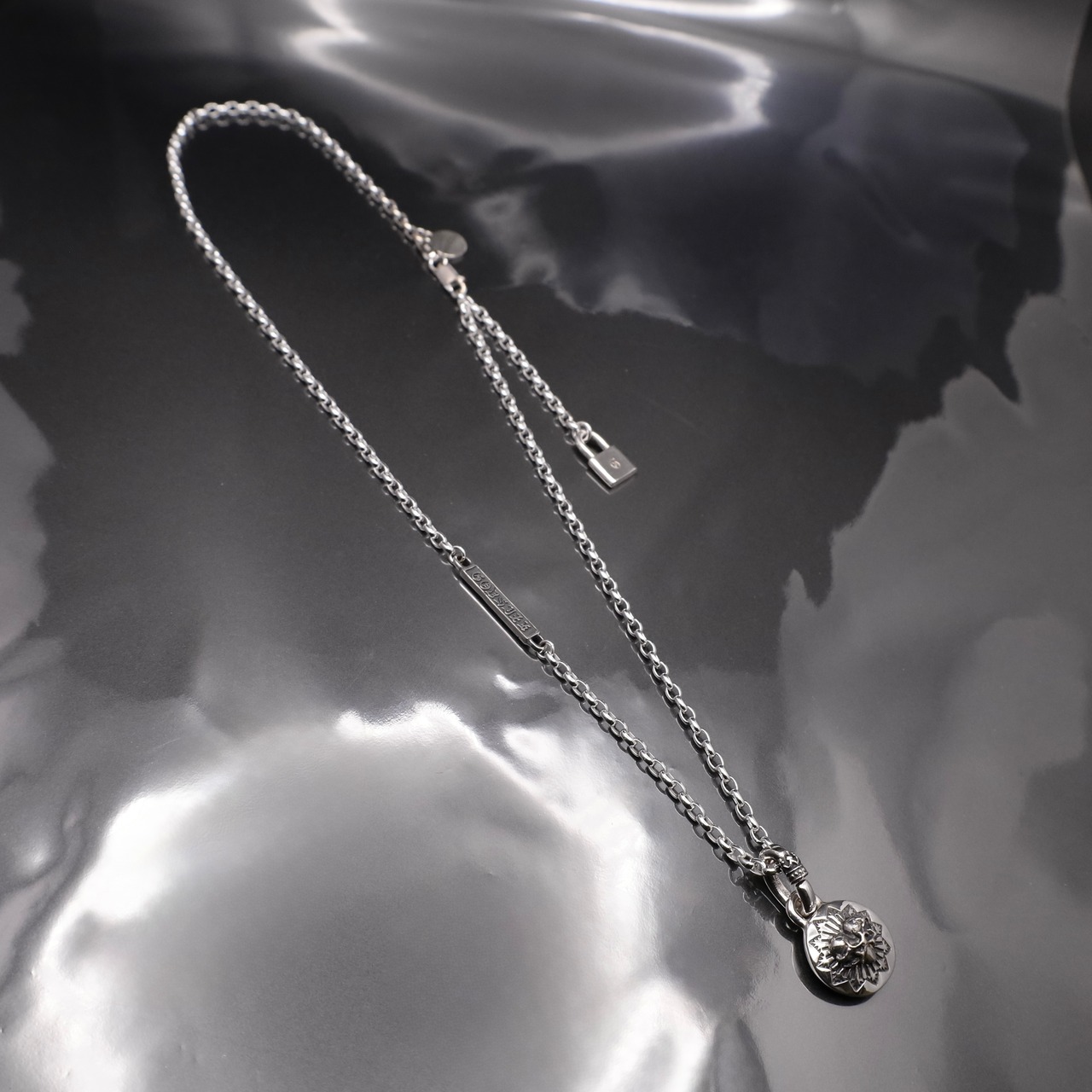 SW:HEART #1 NECKLACE with GODSIZE® I.D. TAG / スタンプワークハート#1 ネックレス ゴッドサイズ® I.D.タグ
