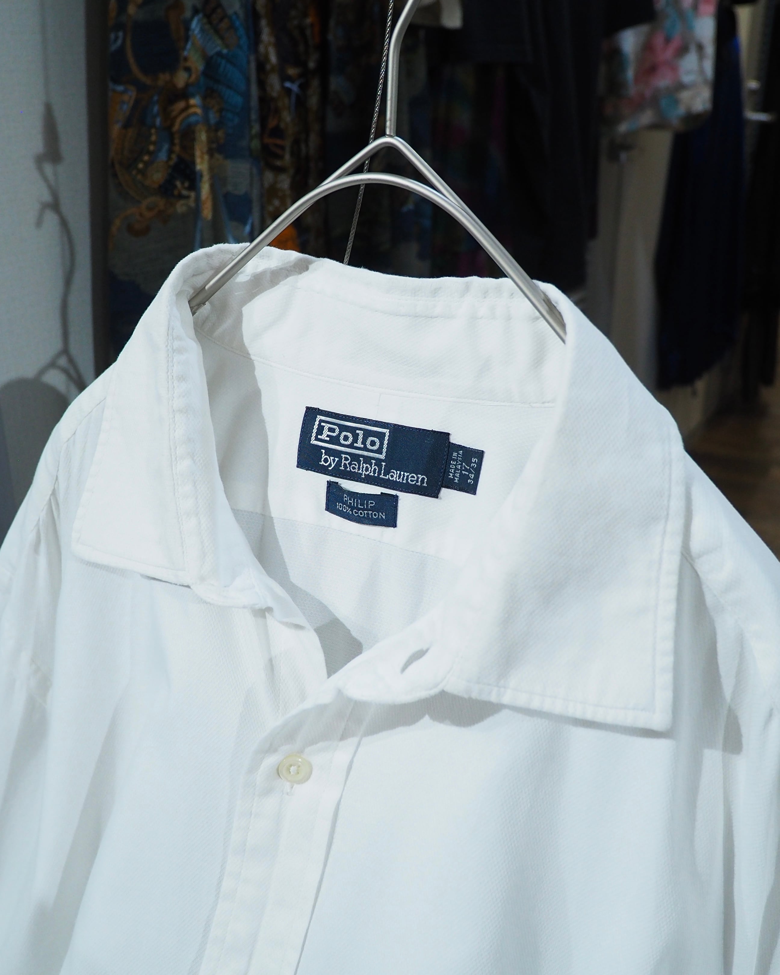 " POLO RALPH LAUREN - White pony " Embroidery vintage loose White Dress shirt