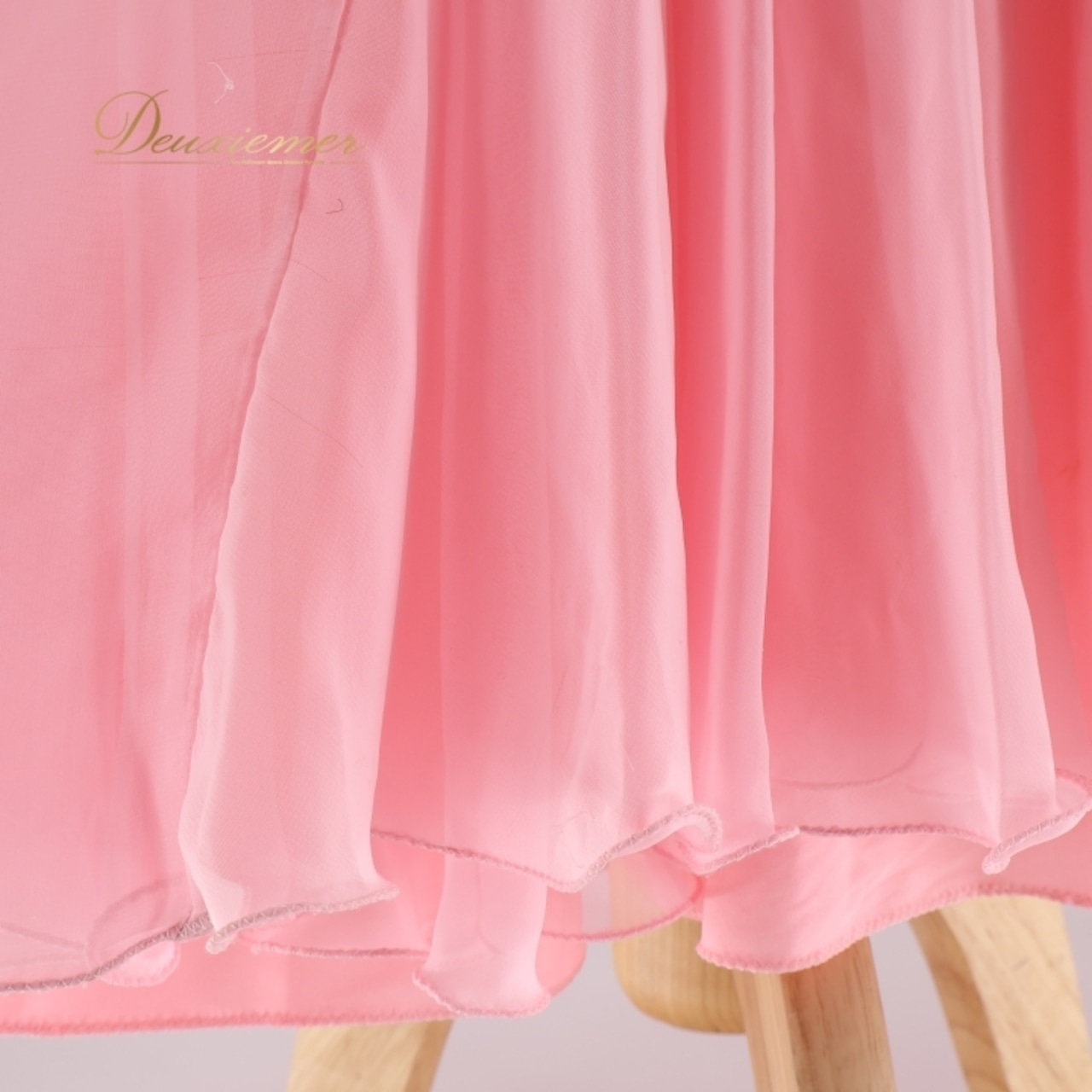 社交ダンス 衣装 エダスー edda hsu スタンダードドレス ワンピース ドレス デモ 競技 ダンス パーティ 発表会 綺麗 落ち感 レース 花 フロート ピンク系 エレガント 軽やか 優雅 フェミニン 上品 競技用