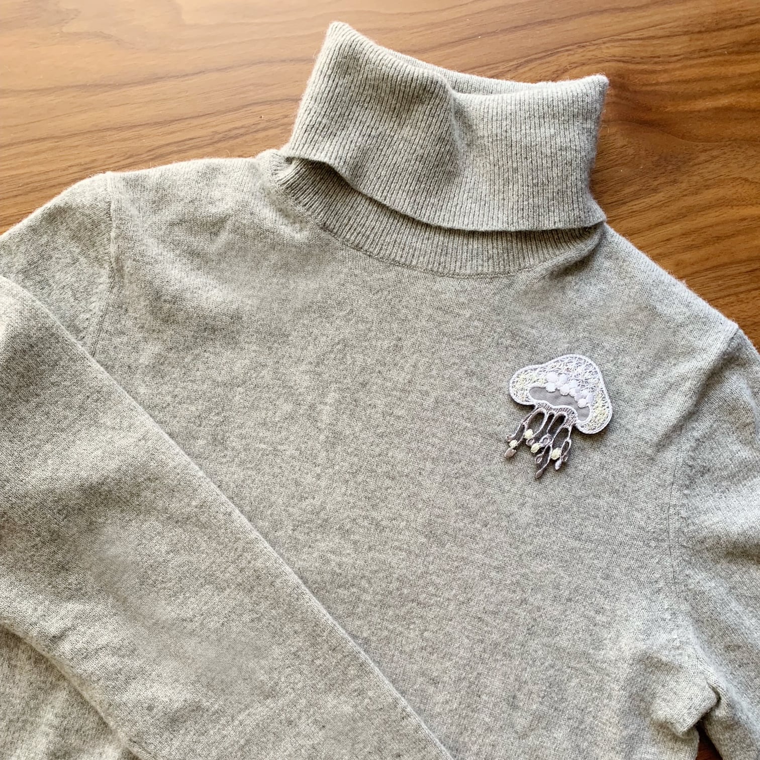 刺繍ブローチ ga.la (br-090）3色 | ga.la_accessory