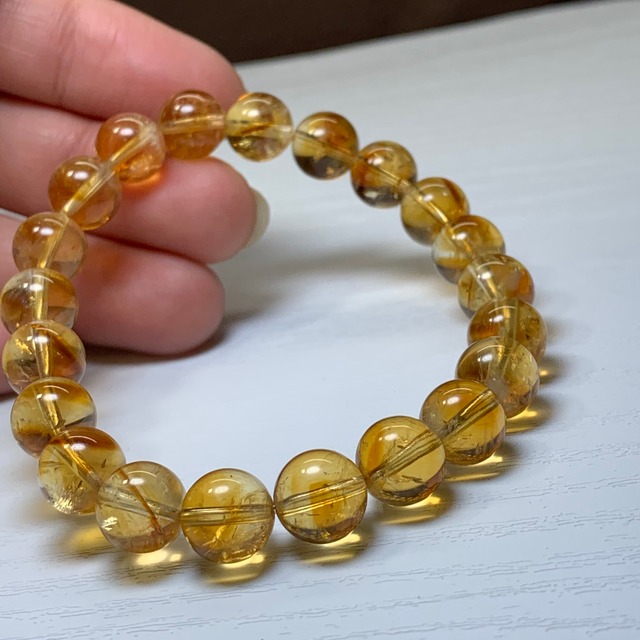 2.ハニーカラー☆ファントム入り♪ディープシトリン・ブレスレット