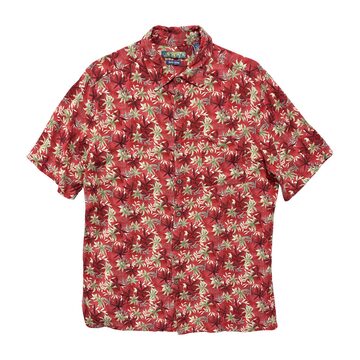 USA 古着 Van Heusen バンヒューゼン リネン/レーヨン アロハシャツ 