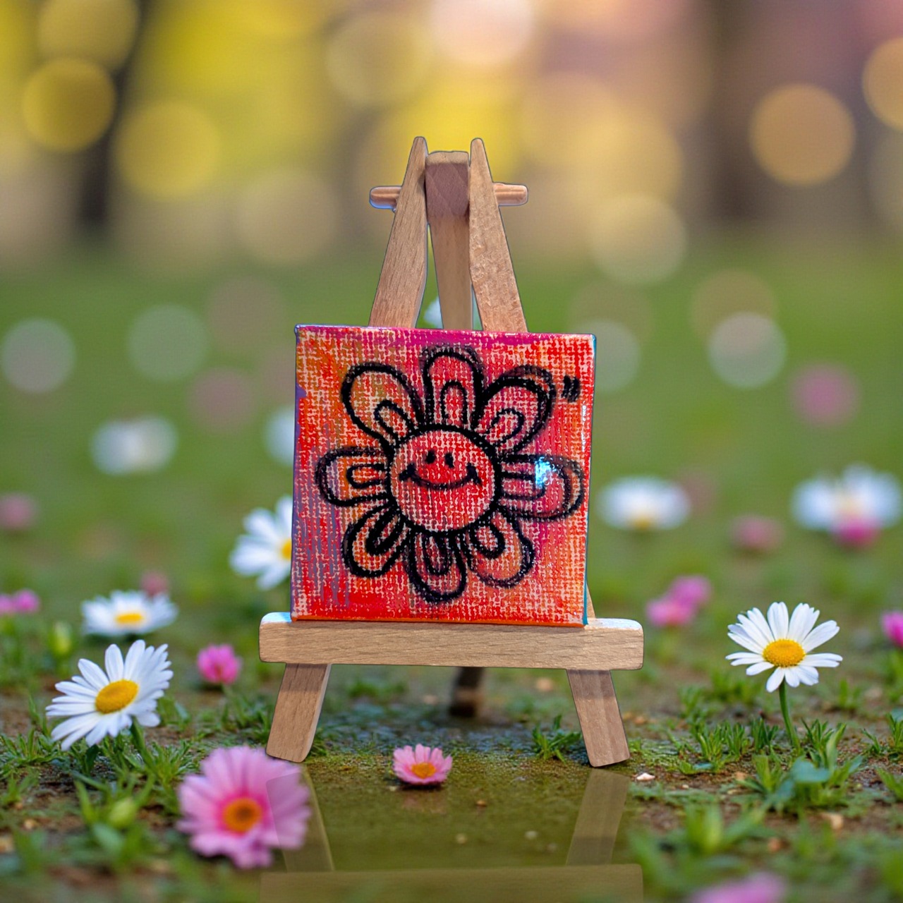 【pipi手書きミニキャンバス ミニイーゼル付き ほらねっ!!】