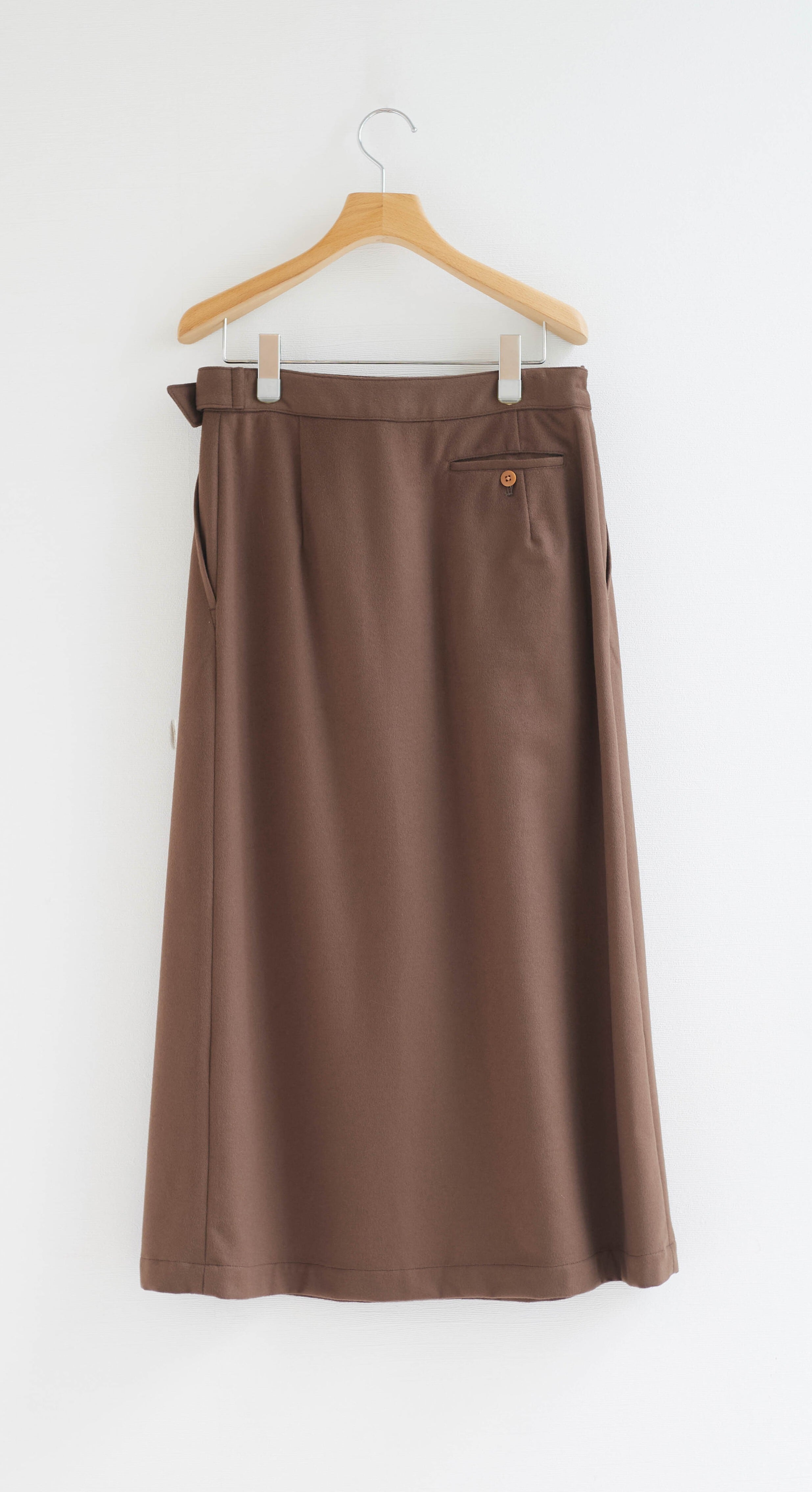 [超美品]LOKITHO ロキト 巻きスカート 1 ブラウン holk(ホーク) / wrap skirt / brown,chacoal | えがお洋品店オンライン