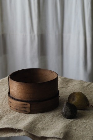 曲げ木のふるい-antique wood sieve