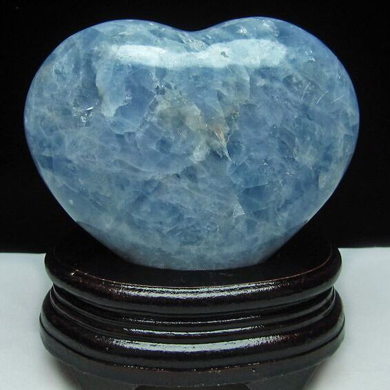 ブルーカルサイト ハート置物 台座付属 155-143