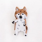 正規品　ポケファスブローチ　手相犬