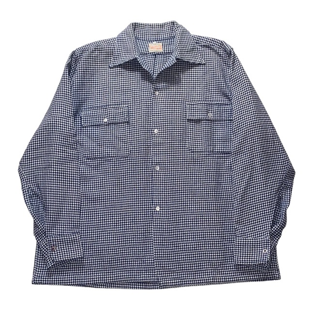 vintage 1960’s houndstooth pattern wool shirt