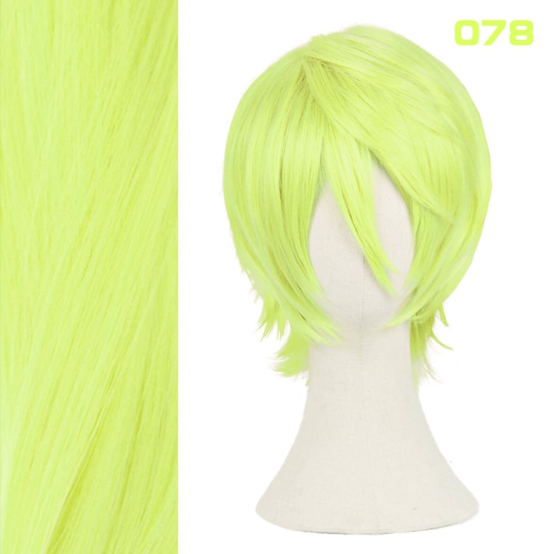 コスプレ耐熱ウィッグ ライムグリーン ショートウィッグ ☆192色の