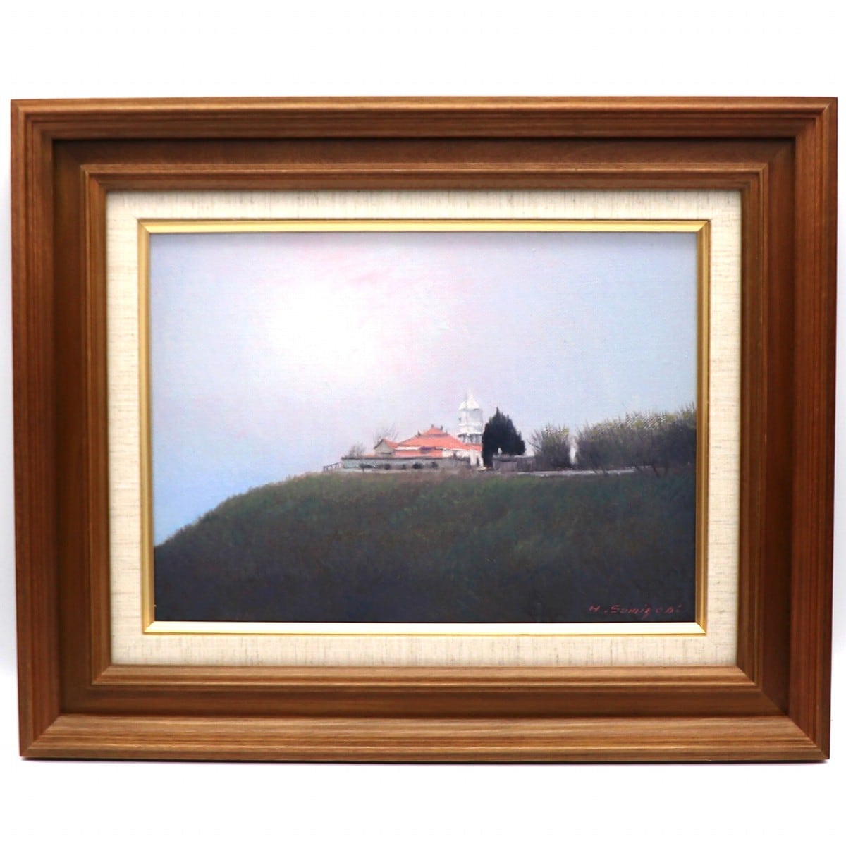住吉久志・『岬の灯台』・一枚の繪・油絵・F4号・絵画・芸術・No 
