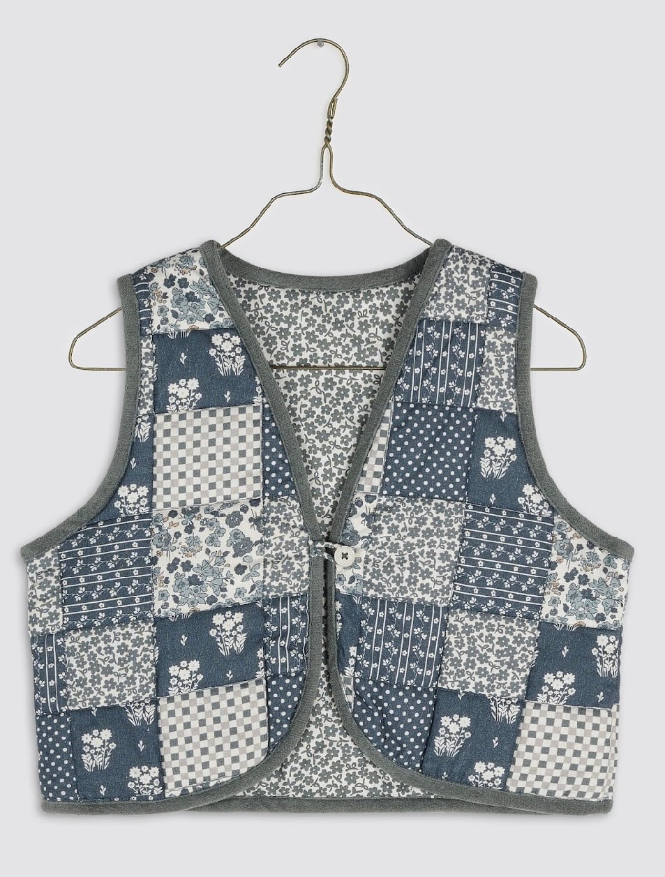 Little Cotton Clothes - Bay Waistcoat - Patchwork Print Floral