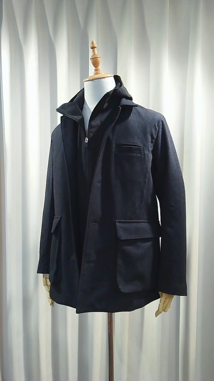 (期間限定セット販売)GarageUW WOOL LINEN FEILD JACKET&ZIP HOODIE SET UP