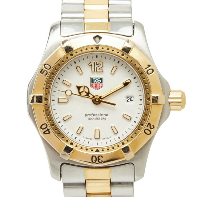 タグホイヤー プロフェッショナル セル 腕時計 WK1320 クオーツ ホワイト文字盤 ステンレススチール レディース TAG HEUER 【中古】