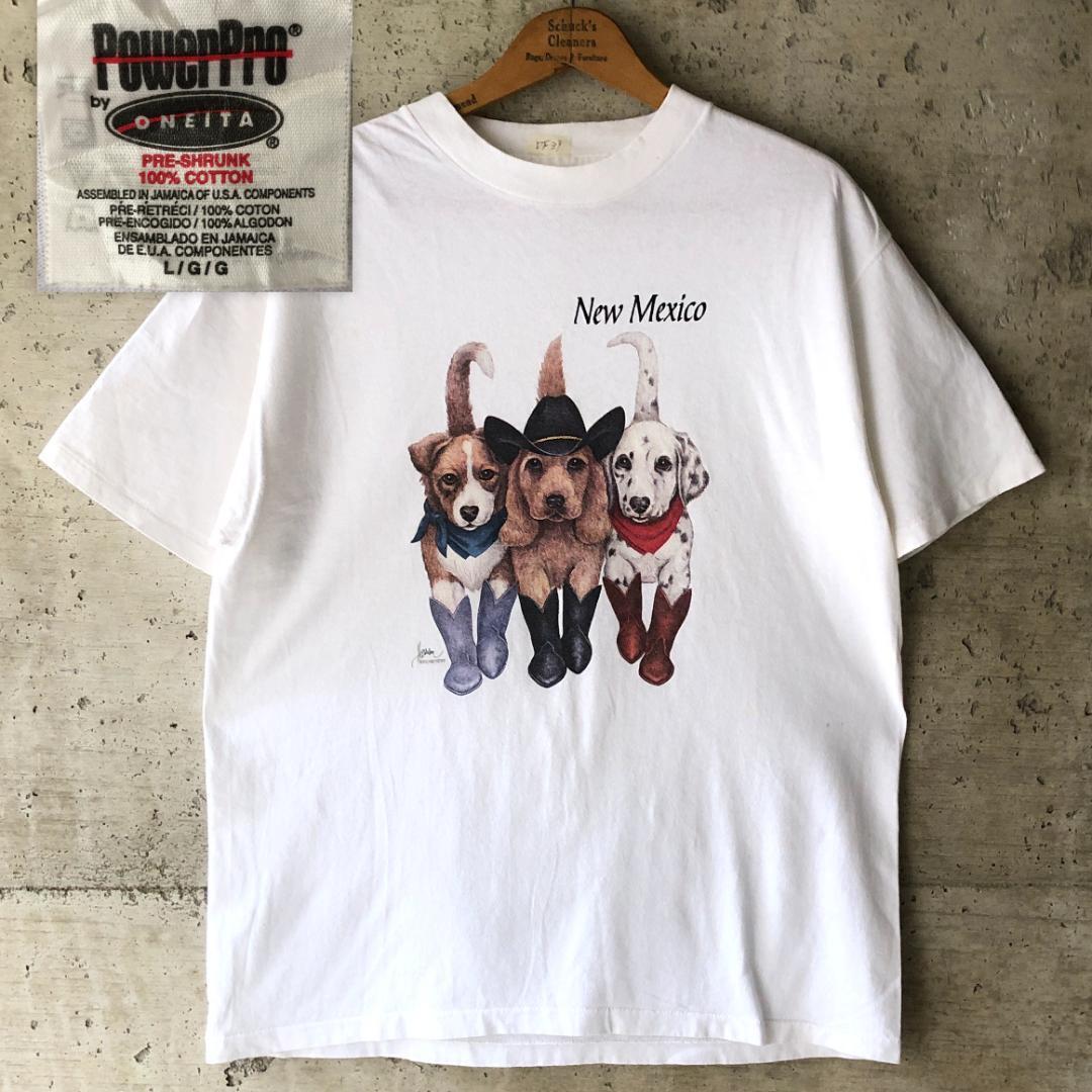 【DF39】 Tシャツ アニマル 犬 ドッグ イラスト アート 90s 00s | ビンテージ雑貨 家と外で powered by BASE