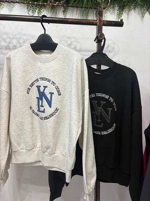 praia  デニム刺繍裏起毛カットソー　LEVK-25441