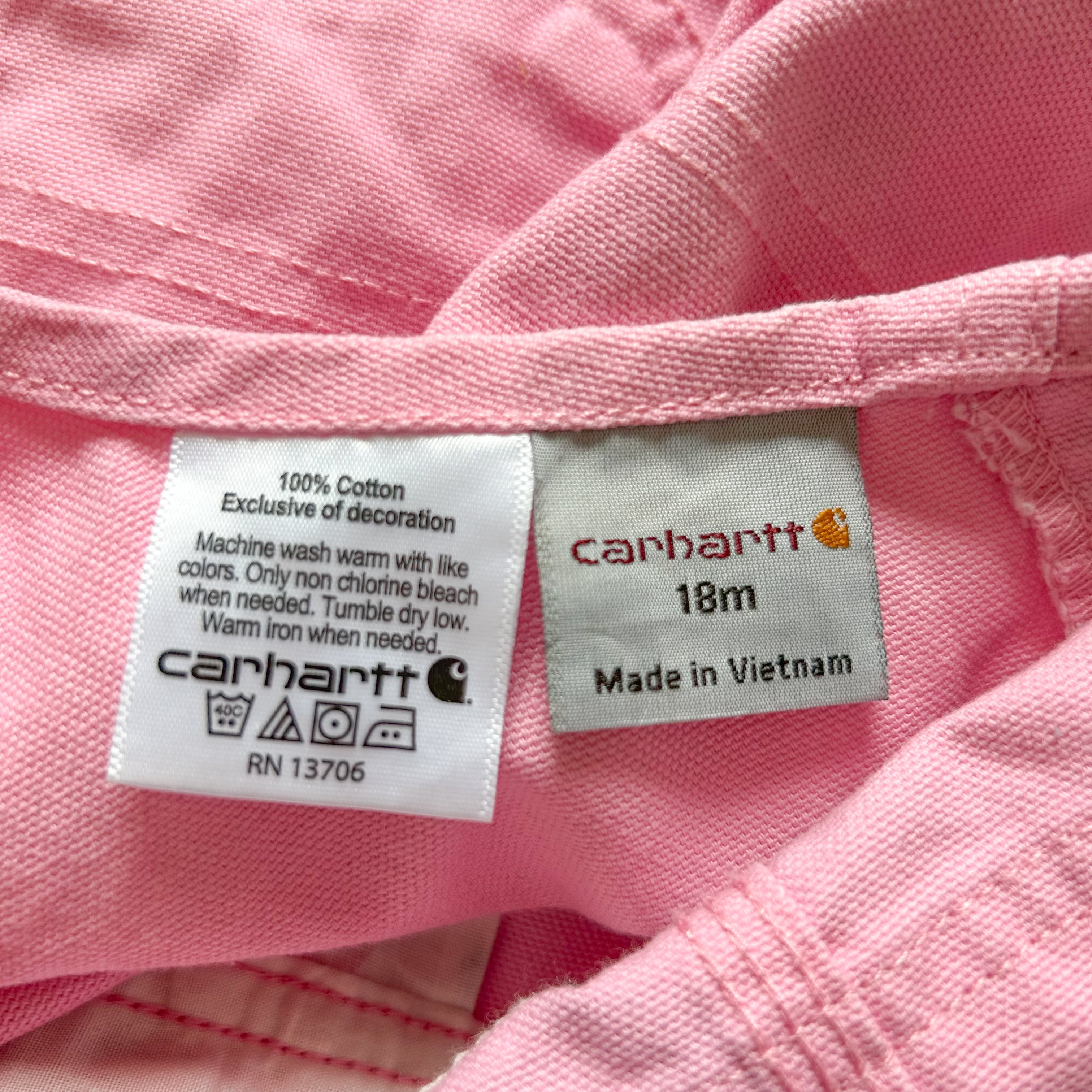 Carhartt/ピンク】オーバーオール｜85サイズ｜キッズ古着 KID_O50